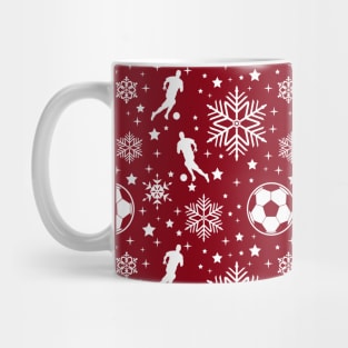 Soccer Christmas Wrapping Paper Pattern Mug